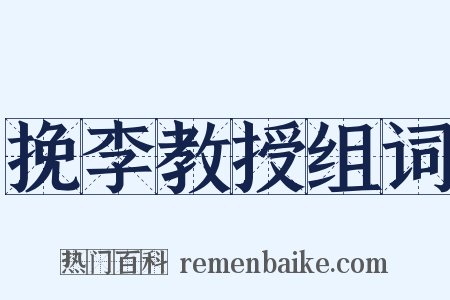 挽李教授组词是什么意思的图片